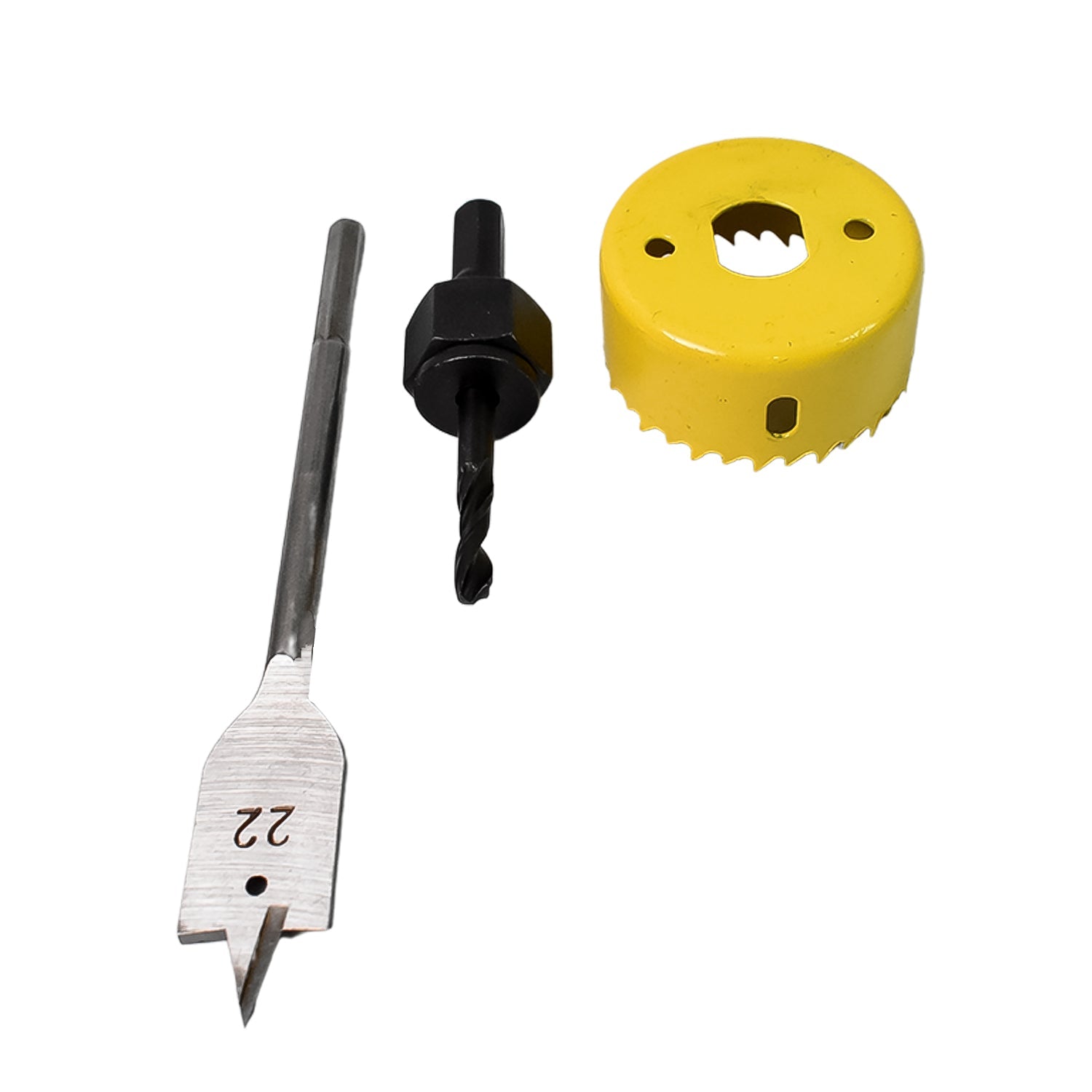 Door Lock Installation (22mmx150mm) Hole Saw Kit (1 Set) Door Lock Installation (22mmx150mm) Hole Saw Kit (1 Set)